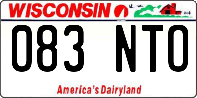WI license plate 083NTO