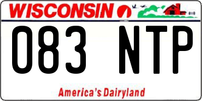 WI license plate 083NTP