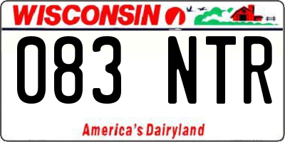 WI license plate 083NTR
