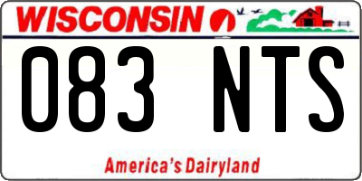 WI license plate 083NTS