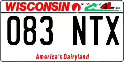 WI license plate 083NTX