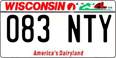 WI license plate 083NTY
