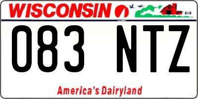 WI license plate 083NTZ