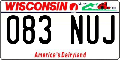 WI license plate 083NUJ