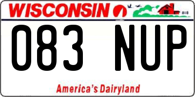 WI license plate 083NUP