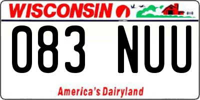 WI license plate 083NUU