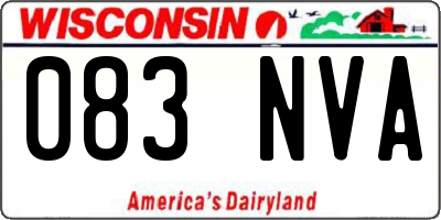 WI license plate 083NVA