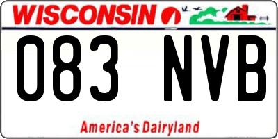 WI license plate 083NVB
