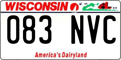 WI license plate 083NVC