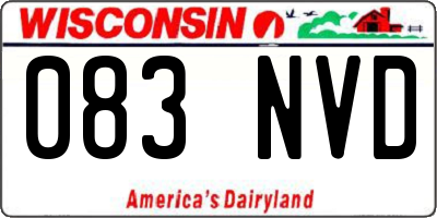 WI license plate 083NVD