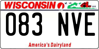WI license plate 083NVE