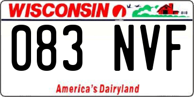 WI license plate 083NVF