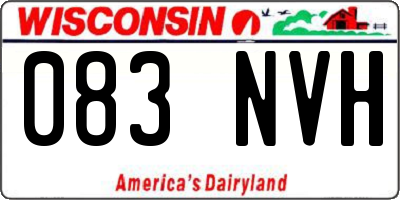 WI license plate 083NVH