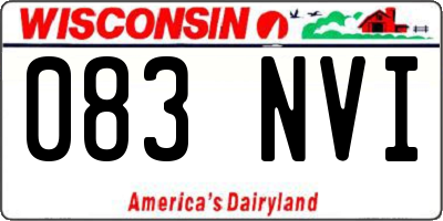 WI license plate 083NVI