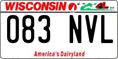 WI license plate 083NVL