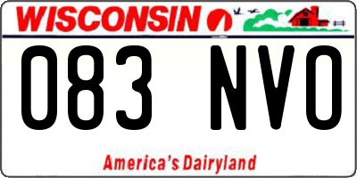 WI license plate 083NVO