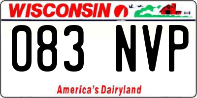 WI license plate 083NVP