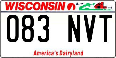 WI license plate 083NVT