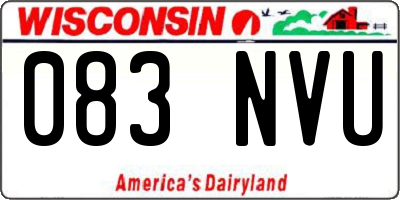 WI license plate 083NVU
