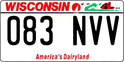 WI license plate 083NVV