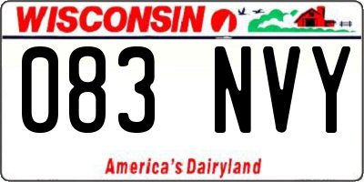 WI license plate 083NVY