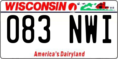 WI license plate 083NWI