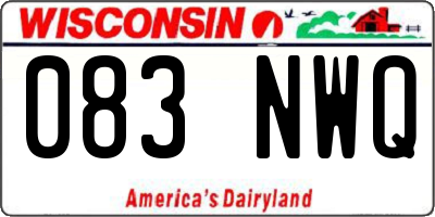 WI license plate 083NWQ