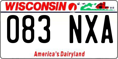 WI license plate 083NXA