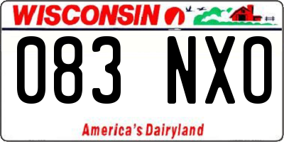 WI license plate 083NXO