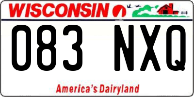 WI license plate 083NXQ