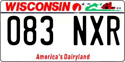 WI license plate 083NXR