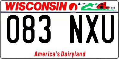 WI license plate 083NXU
