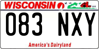 WI license plate 083NXY