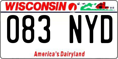 WI license plate 083NYD