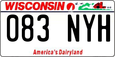 WI license plate 083NYH