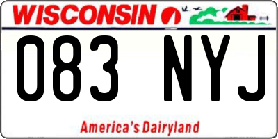 WI license plate 083NYJ