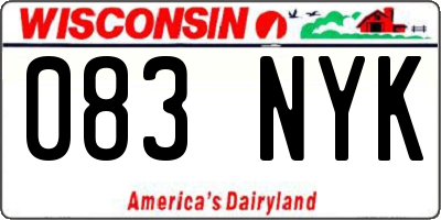 WI license plate 083NYK