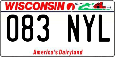 WI license plate 083NYL