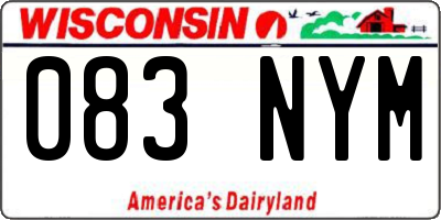 WI license plate 083NYM