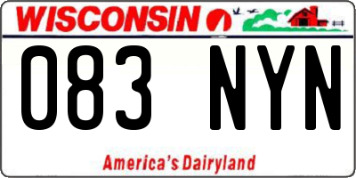WI license plate 083NYN