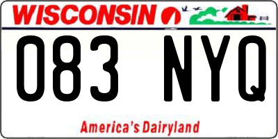 WI license plate 083NYQ
