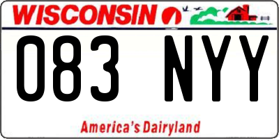 WI license plate 083NYY