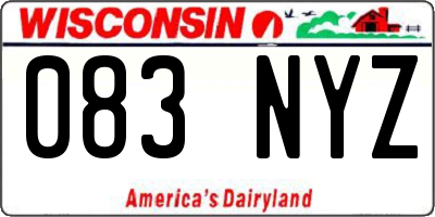WI license plate 083NYZ