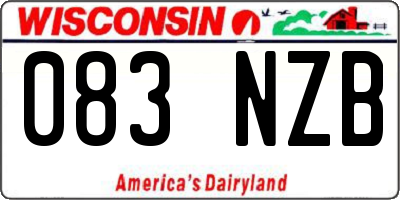 WI license plate 083NZB