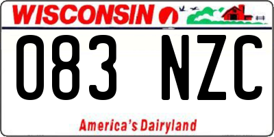 WI license plate 083NZC