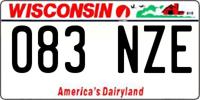 WI license plate 083NZE