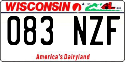 WI license plate 083NZF
