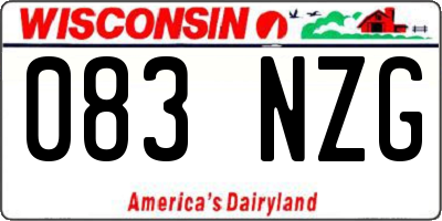 WI license plate 083NZG