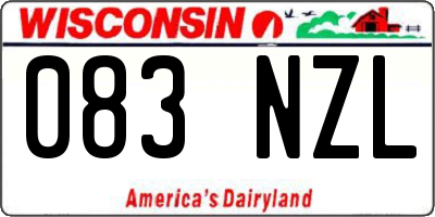 WI license plate 083NZL