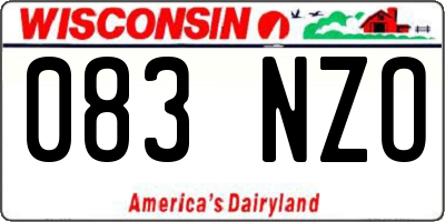 WI license plate 083NZO